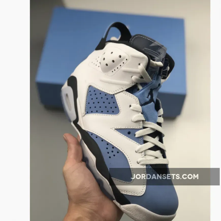 Air Jordan 6 'UNC' University Blue/White/College Navy/Black / Jordan 6 Unc CT8529-410