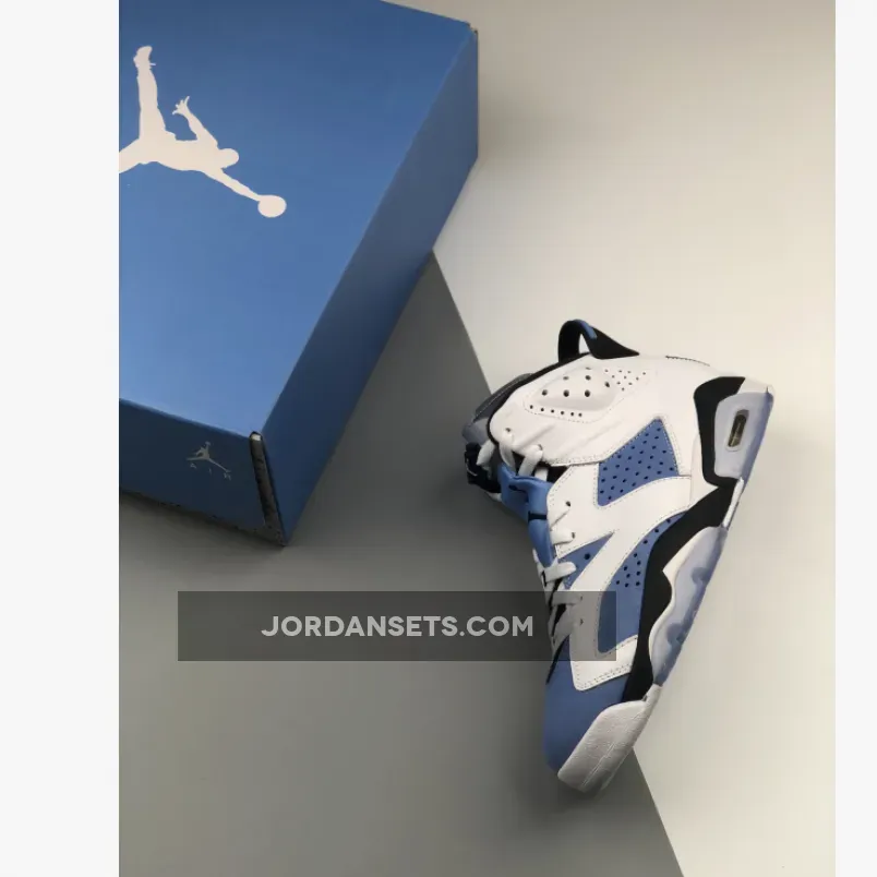 Air Jordan 6 'UNC' University Blue/White/College Navy/Black / Jordan 6 Unc CT8529-410