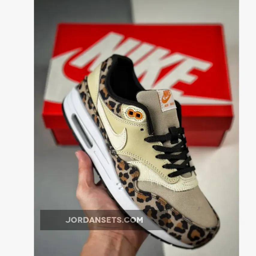 Nike W Air Max 1 Prm 'Leopard' DESERT ORE/ORANGE PEEL-BLACK