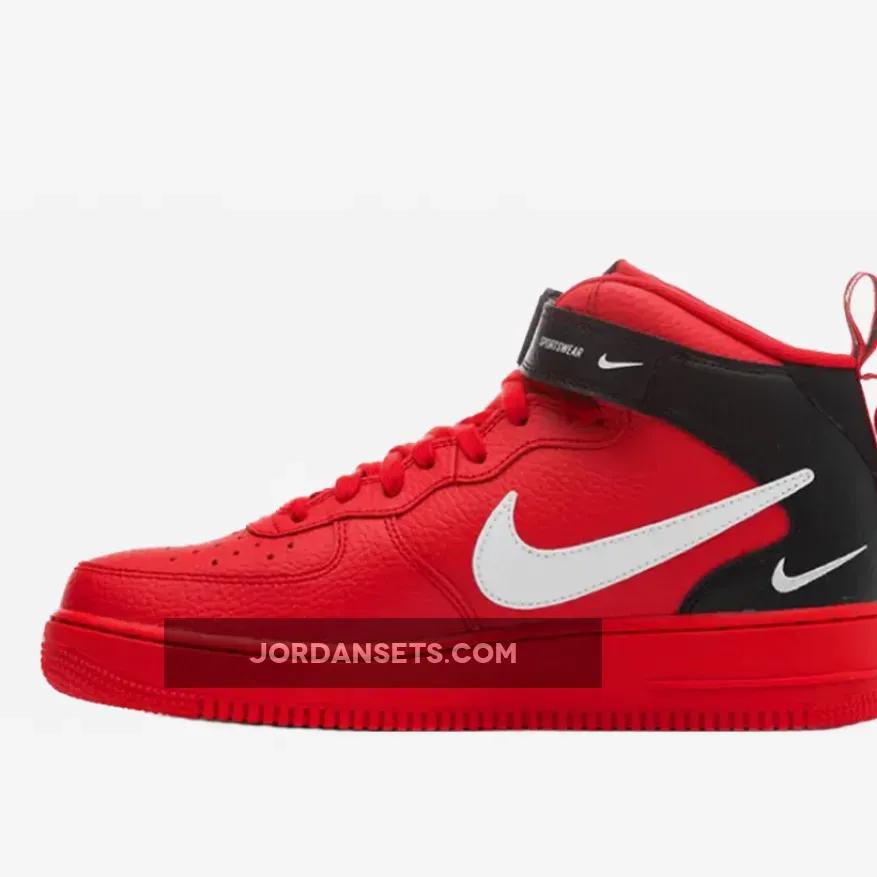 Nike Air Force 1 Mid Utility Red Black af1 mid utility red