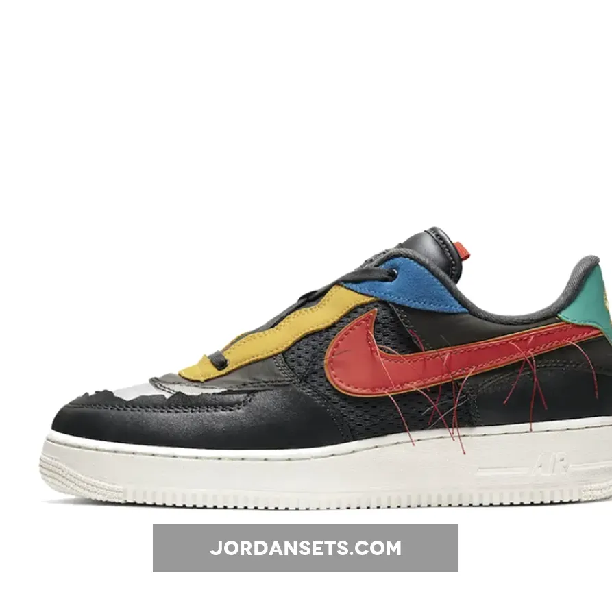 Nike Air Force 1 Low 'BHM' Dark Smoke Grey/Track Red / bhm air force 1