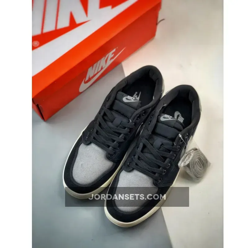 Air Jordan 1 KO Low "Shadow" Black/Sail-Grey DX4981-002 Air Jordan 1 KO Low "Shadow" Black/Sail-Grey DX4981-002