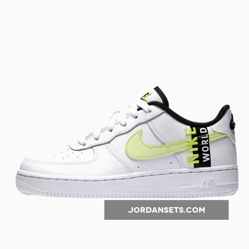 Nike Air Force 1 LV8 GS White Volt For Womens CN8536-100 air force 1 volt