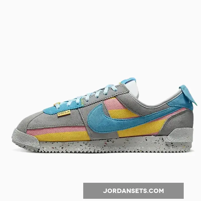 Union x Nike Cortez Blue/Pink-Yellow-Grey / nike cortez blue and yellow