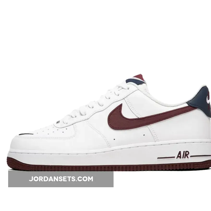 Nike Air Force 1 Low White/Night Maroon-Obsidian nike air force 1 maroon and white