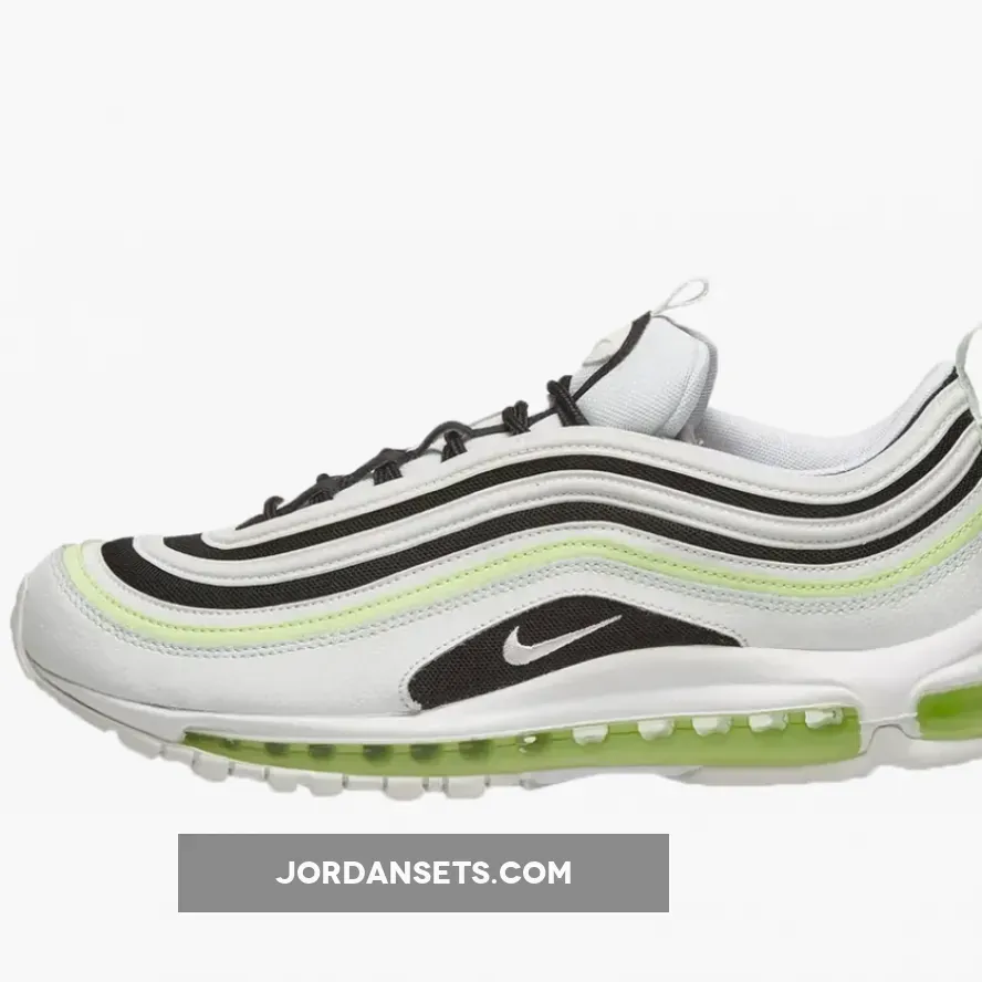 Nike Air Max 97 White Black Green - nike moss green shoes