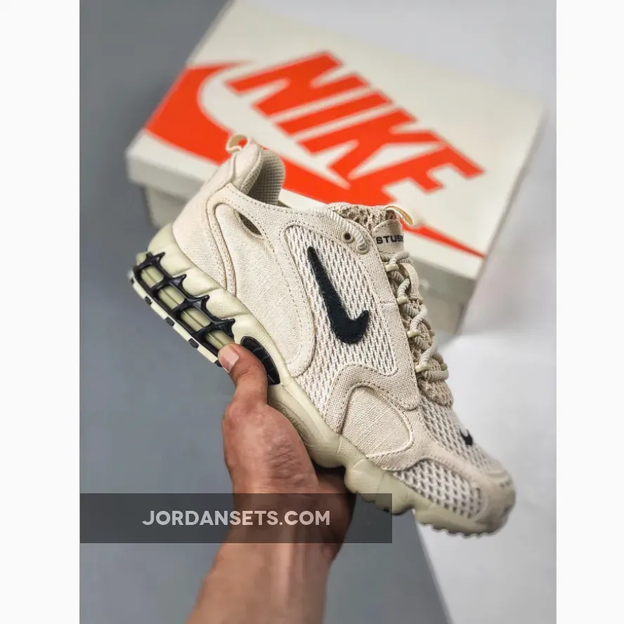 Stussy x Nike Air Zoom Spiridon Cage 2 Fossil/Black / Stussy X Nike Air Zoom Spiridon Cage 2 Black CQ5486-200