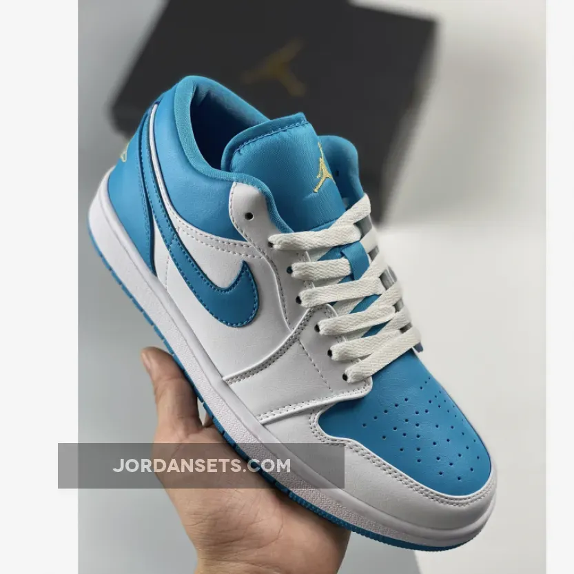 Air Jordan 1 Low 'Aquatone' White Teal 553558-174 #air jordan 1 teal and white