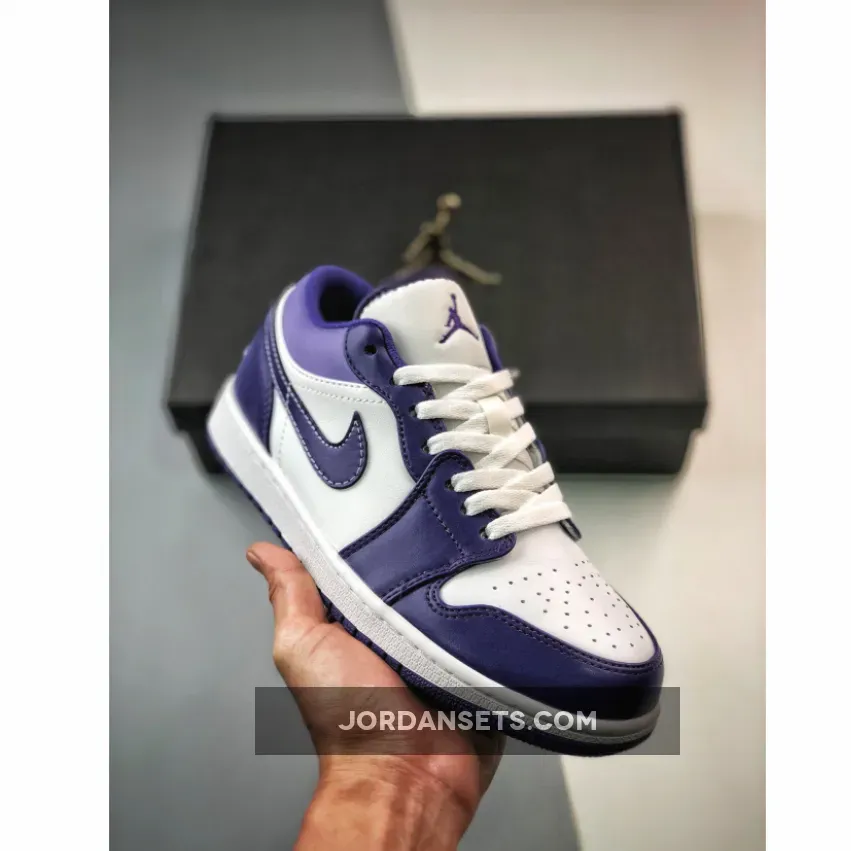Air Jordan 1 Low Blueberry 553558-515 - blueberry jordan 1