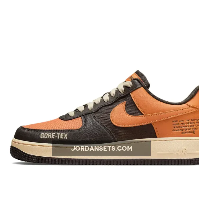 Nike Air Force 1 Gore-Tex Brown Orange For Womens DO2760-220 #gore tex air force one