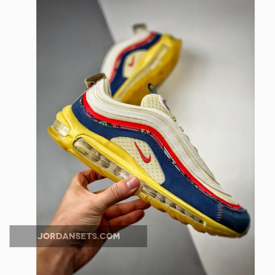 Nike Air Max 97 Coconut Milk/Track Red-Fossil - wmns air max 97 'university red'