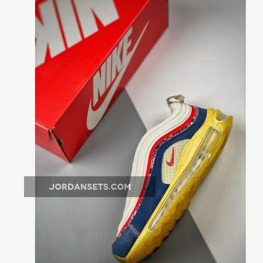 Nike Air Max 97 Coconut Milk/Track Red-Fossil - wmns air max 97 'university red'