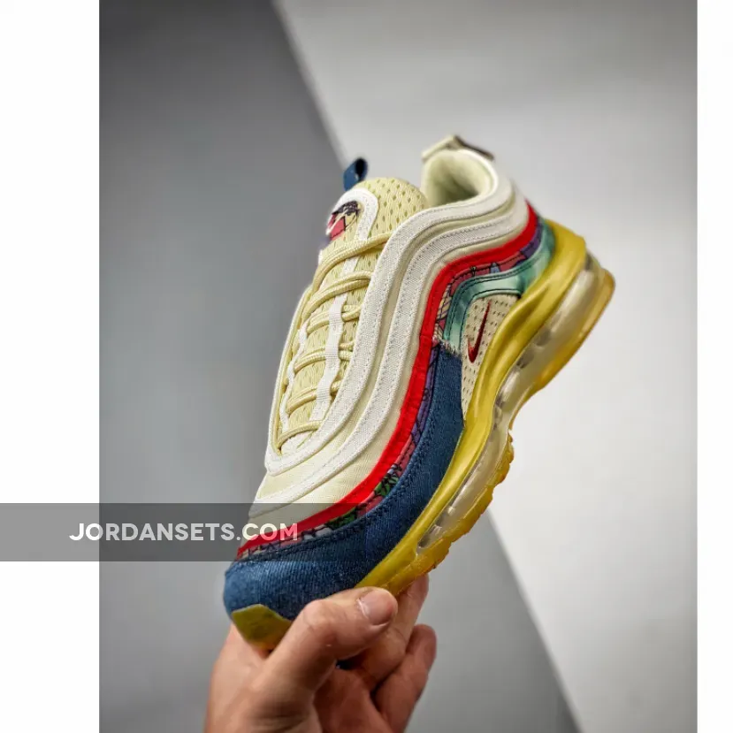 Nike Air Max 97 Coconut Milk/Track Red-Fossil - wmns air max 97 'university red'