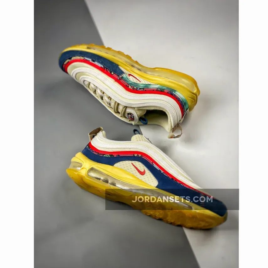 Nike Air Max 97 Coconut Milk/Track Red-Fossil - wmns air max 97 'university red'
