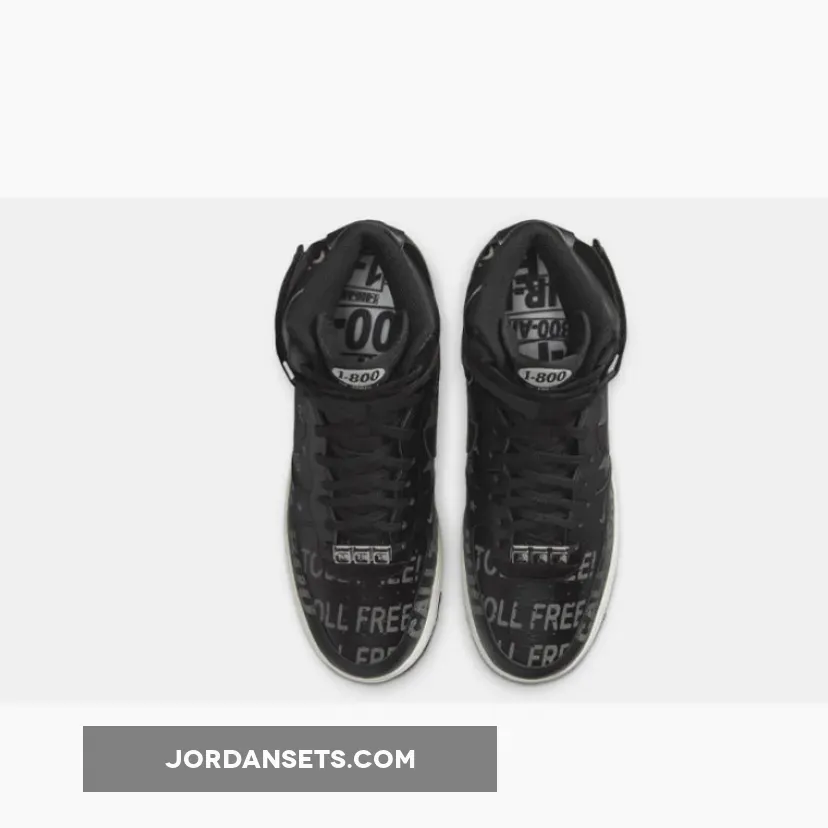 Nike Air Force 1 High '07 Premium 'Toll Free' Black/Black-Sail-Vast Grey #air force 1 high sail