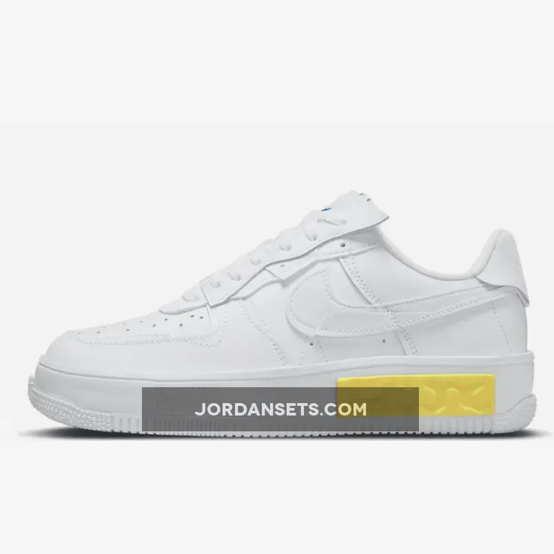 Nike Air Force 1 Fontanka White Yellow DA7024-101 #nike air force 1 fontanka mens