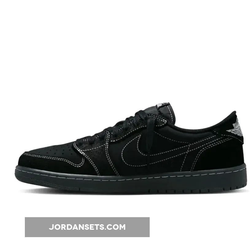 Travis Scott x Air Jordan 1 Low OG Triple Black DM7866-001 travis scott aj1 low phantom