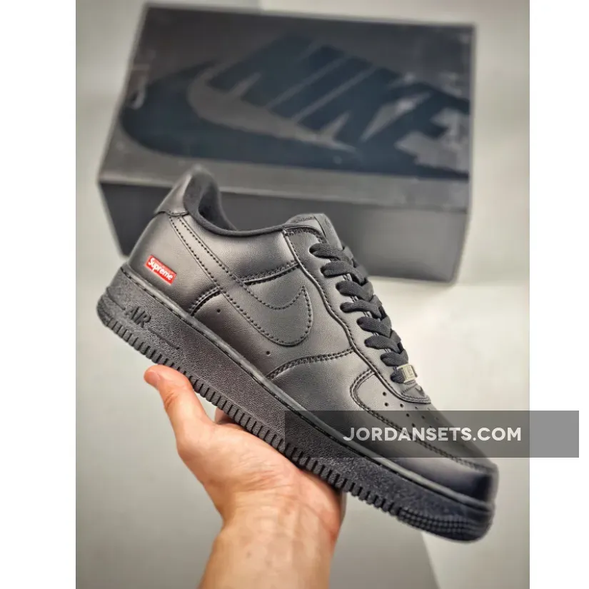 Supreme x Nike Air Force 1 Low Black air force 1s supreme