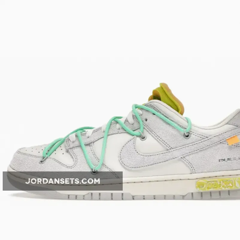 Off-White x Nike Dunk Low 'Lot 14 of 50' Sail/Grey 14 off