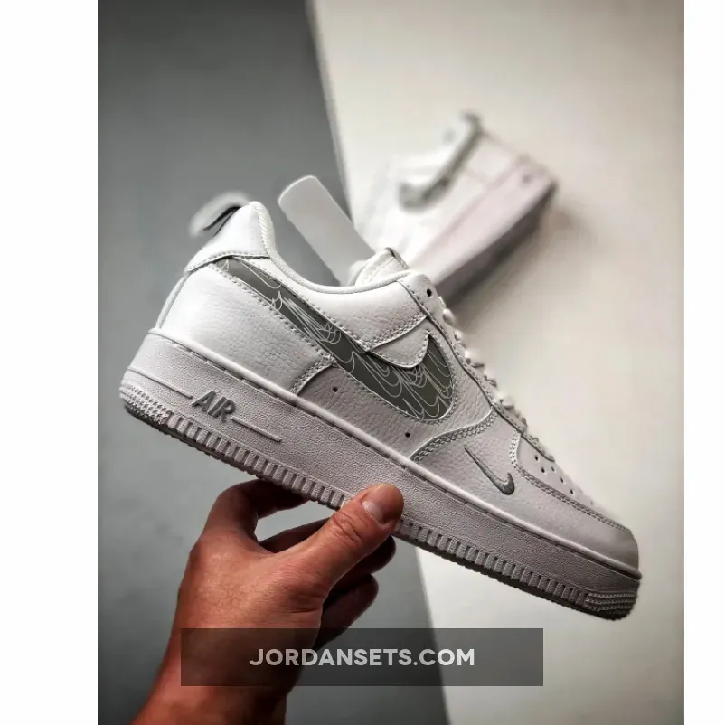 Nike Air Force 1 Low Reflective Swoosh White Blue With Ones For Sale