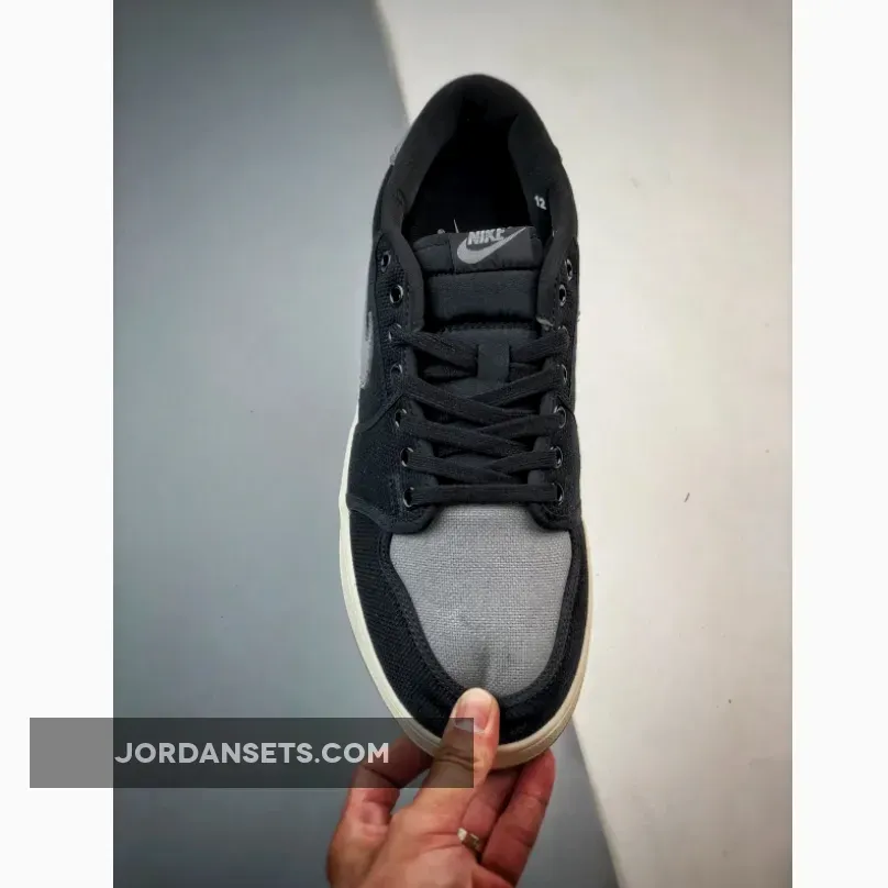 Air Jordan 1 KO Low "Shadow" Black/Sail-Grey DX4981-002 Air Jordan 1 KO Low "Shadow" Black/Sail-Grey DX4981-002