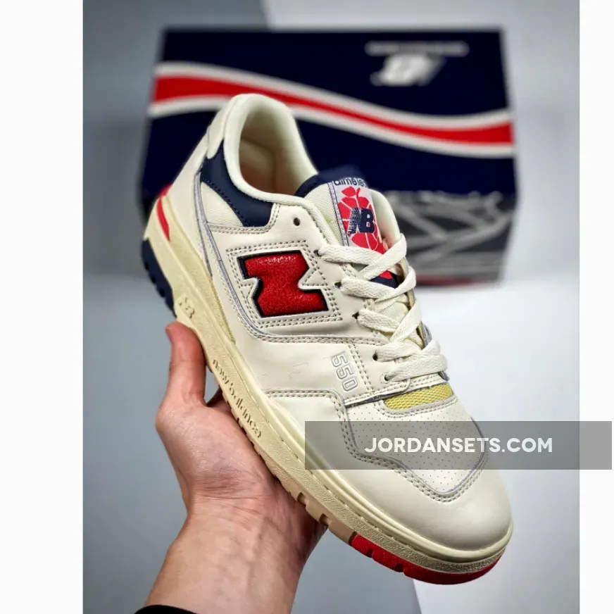 550 White Navy Aimé Leon Dore x New Balance 550 White/Navy/Red BB550A3
