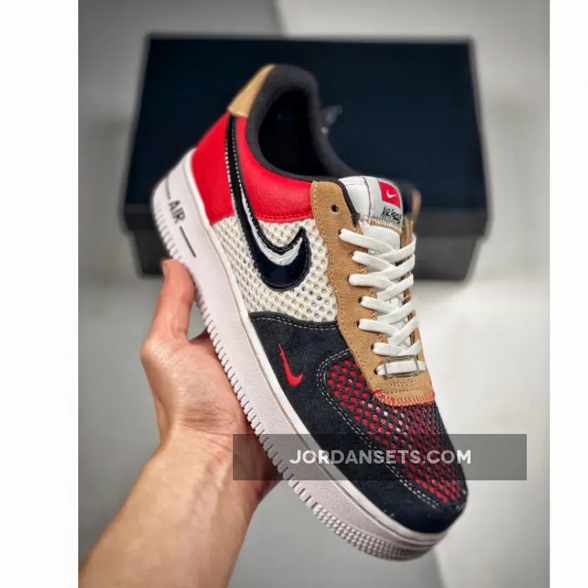 Nike Air Force 1 Low 'Alter & Reveal' White/Gym Red/Hemp/Black - air force one all red