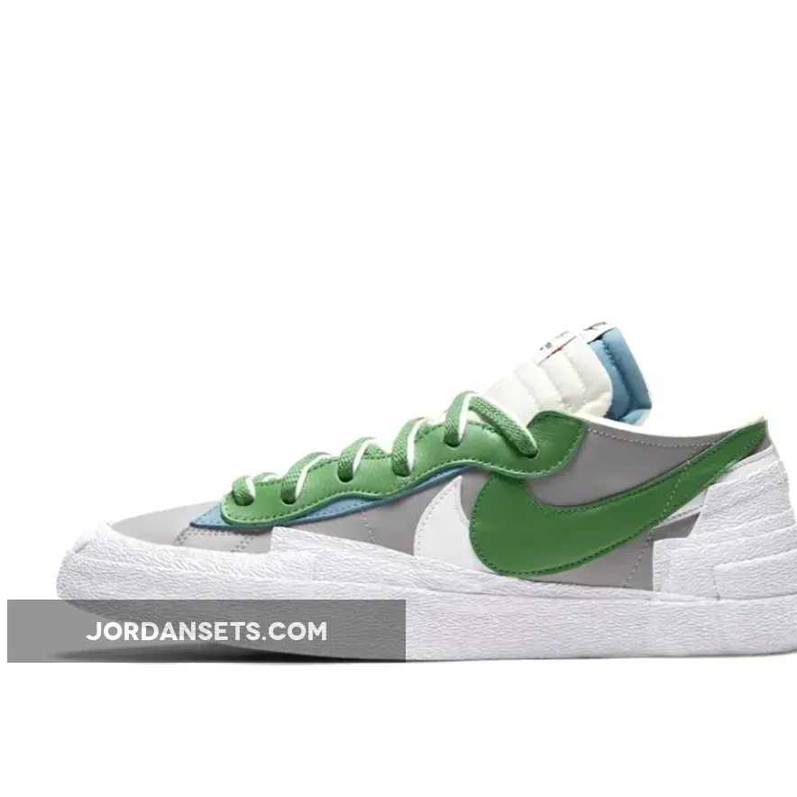 Sacai x Nike Blazer Low Medium Grey/Classic Green-White nike blazer pine green low