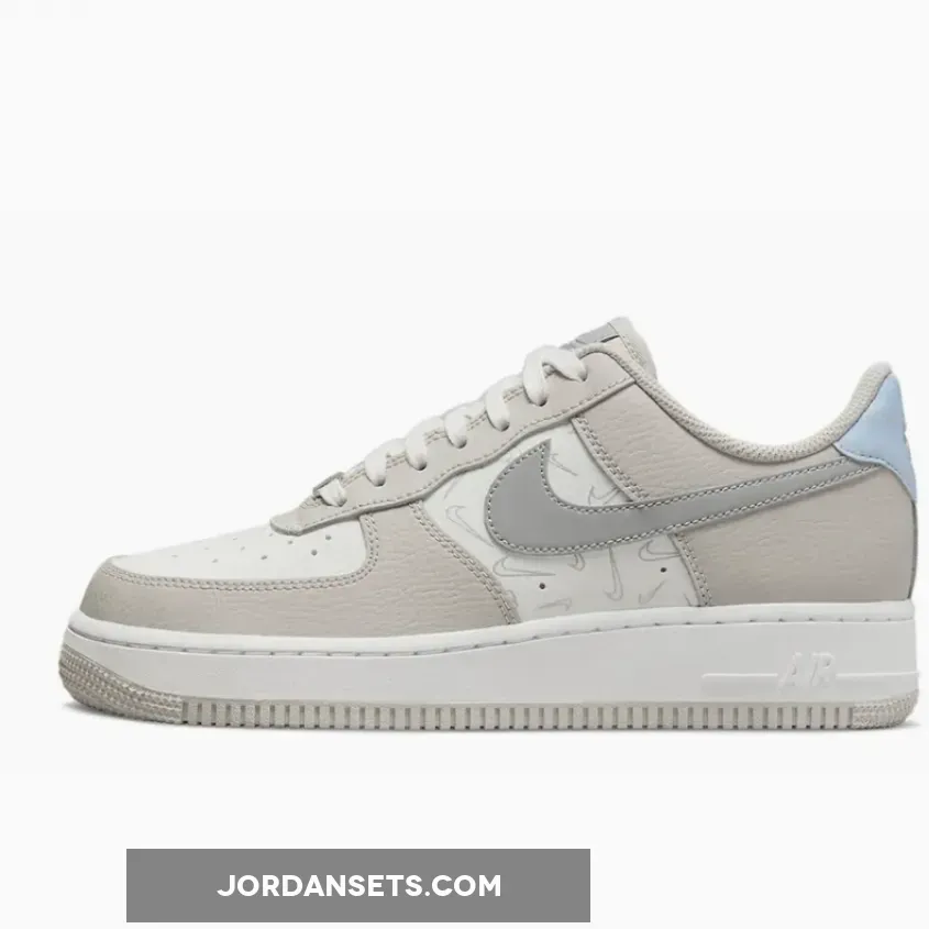 Nike Air Force 1 Low Reflective Mini Swoosh Grey For Womens DR7857-101