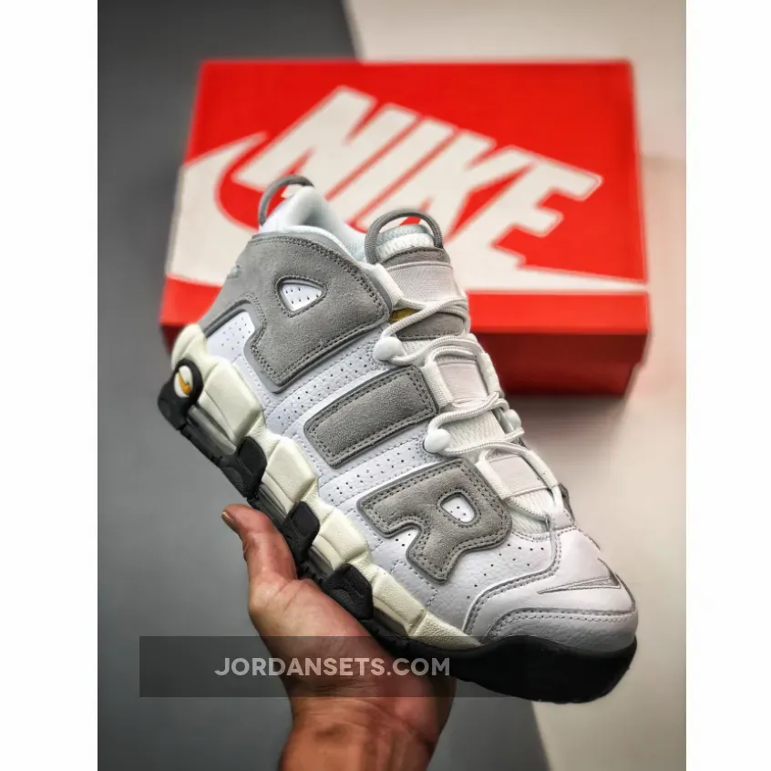 Nike Air More Uptempo White Grey Suede DZ4516-100 For Sale