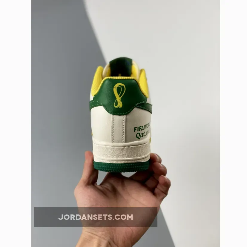 Nike Air Force 1 Low 'World Cup 2022' White Green Yellow 1680452506 For Sale