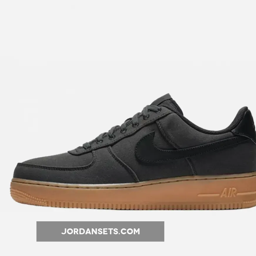 Nike Air Force 1 07 LV8 Black Gum AQ0117-002 - nike air force 1 black with gum sole