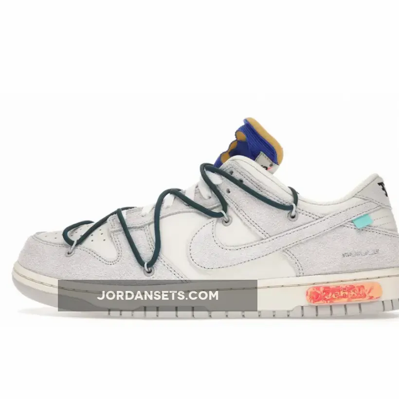 Off-White x Nike Dunk Low White Grey Lot 16 DJ0950-111