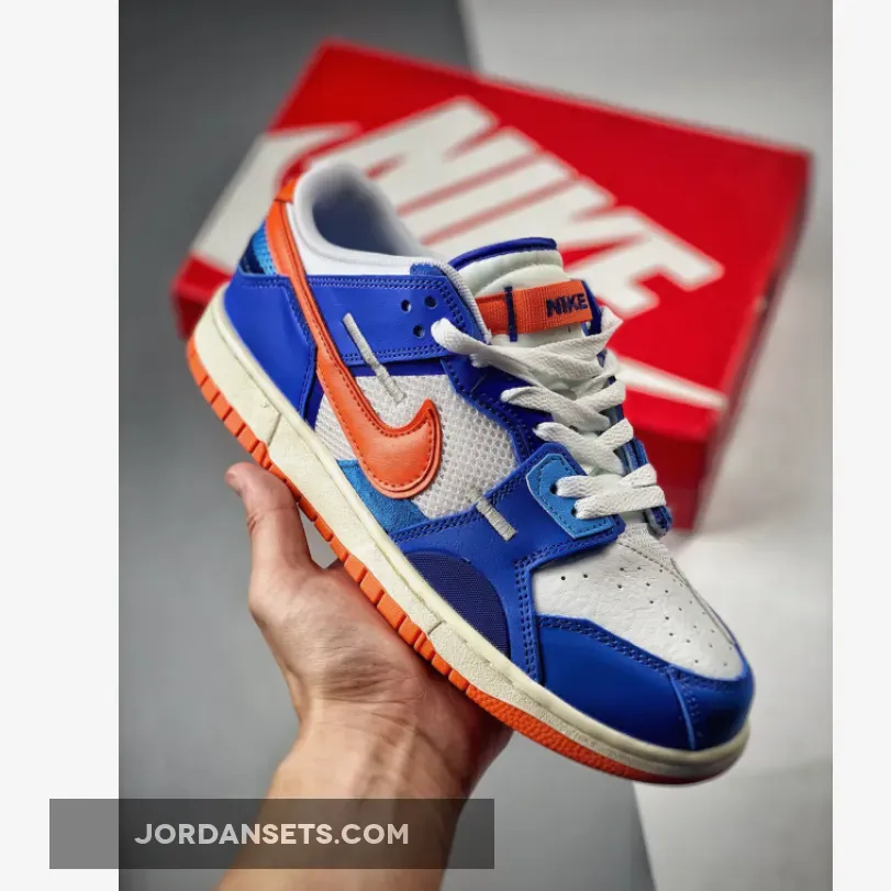 Nike Dunk Low Scrap Knicks White/Blue-Orange
