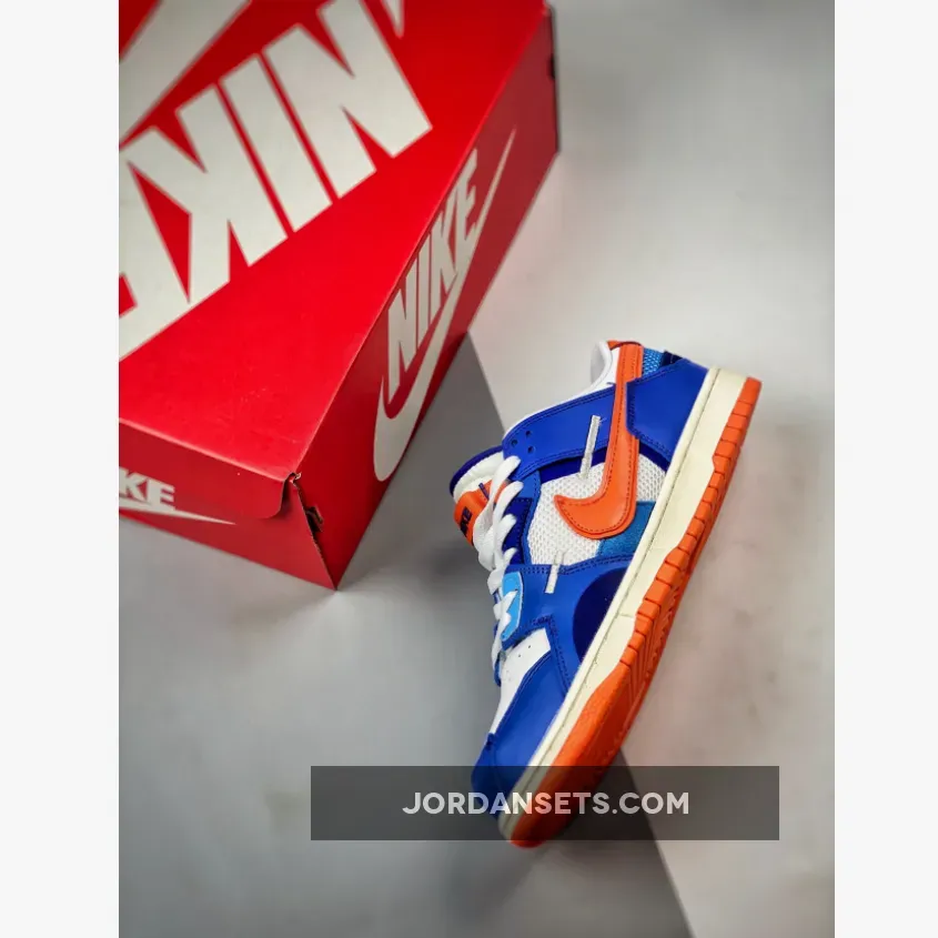 Nike Dunk Low Scrap Knicks White/Blue-Orange