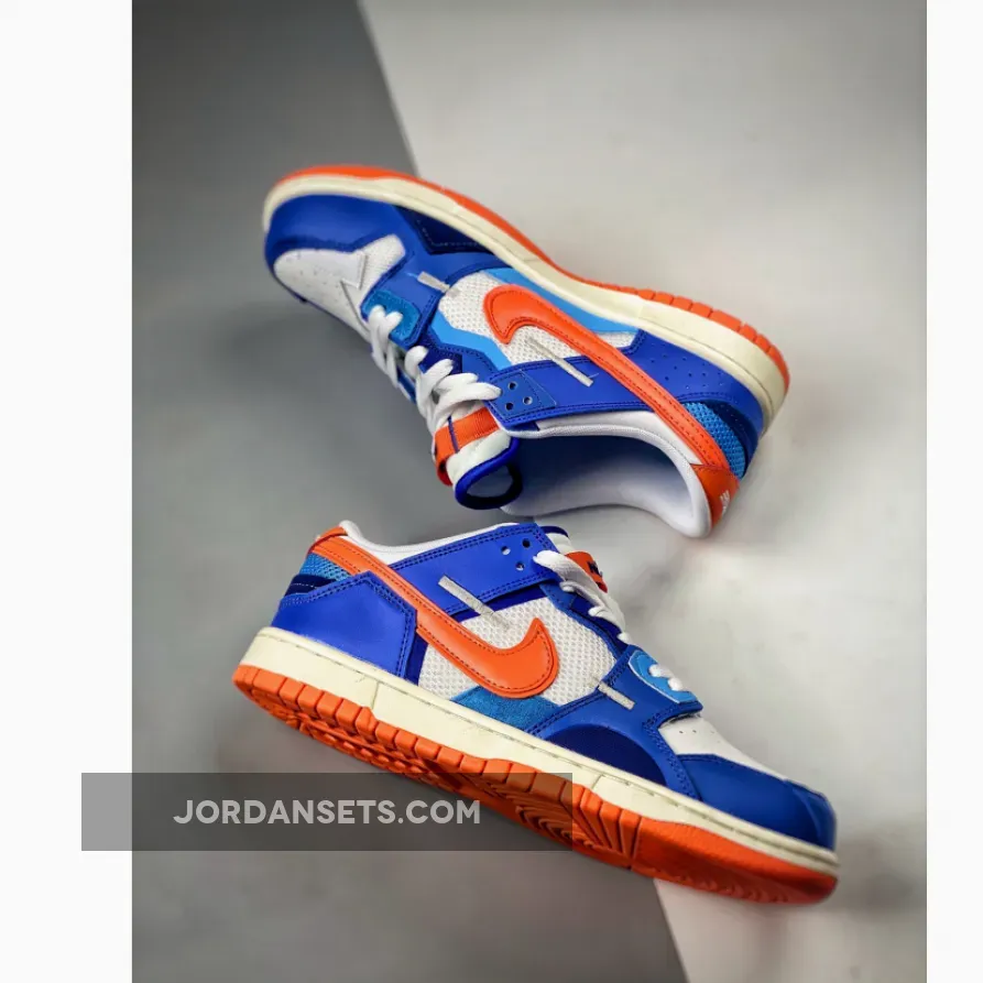 Nike Dunk Low Scrap Knicks White/Blue-Orange