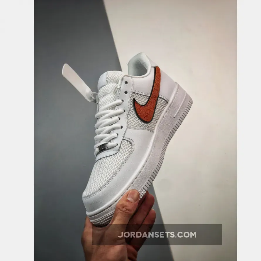 Nike Air Force 1 Low 'Basketball Swooshes' White Orange orange vans mens