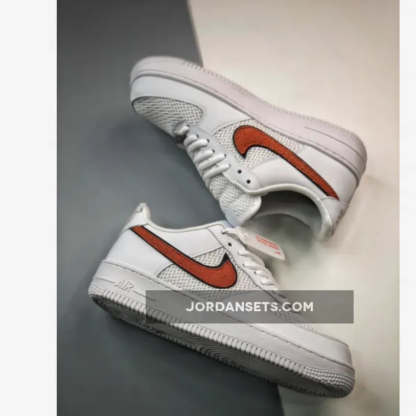 Nike Air Force 1 Low 'Basketball Swooshes' White Orange orange vans mens
