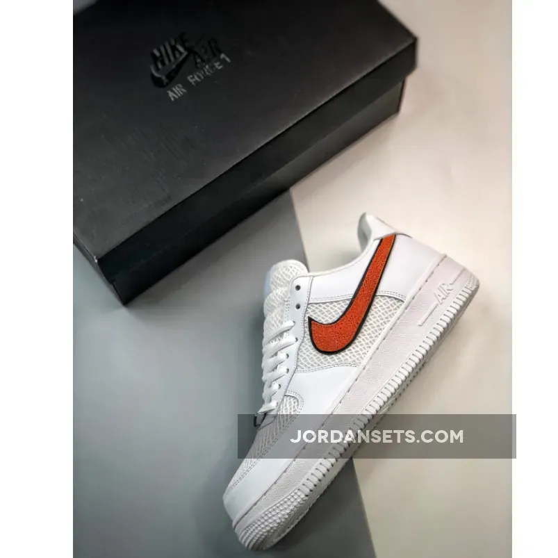Nike Air Force 1 Low 'Basketball Swooshes' White Orange orange vans mens