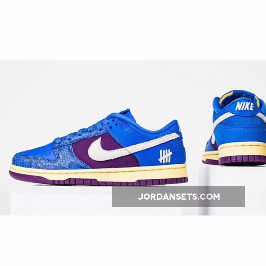 Undefeated x Nike Dunk Low Royal/Purple-White DH6508-400 - exotic nike dunks
