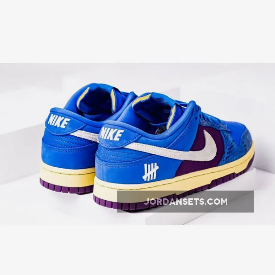 Undefeated x Nike Dunk Low Royal/Purple-White DH6508-400 - exotic nike dunks