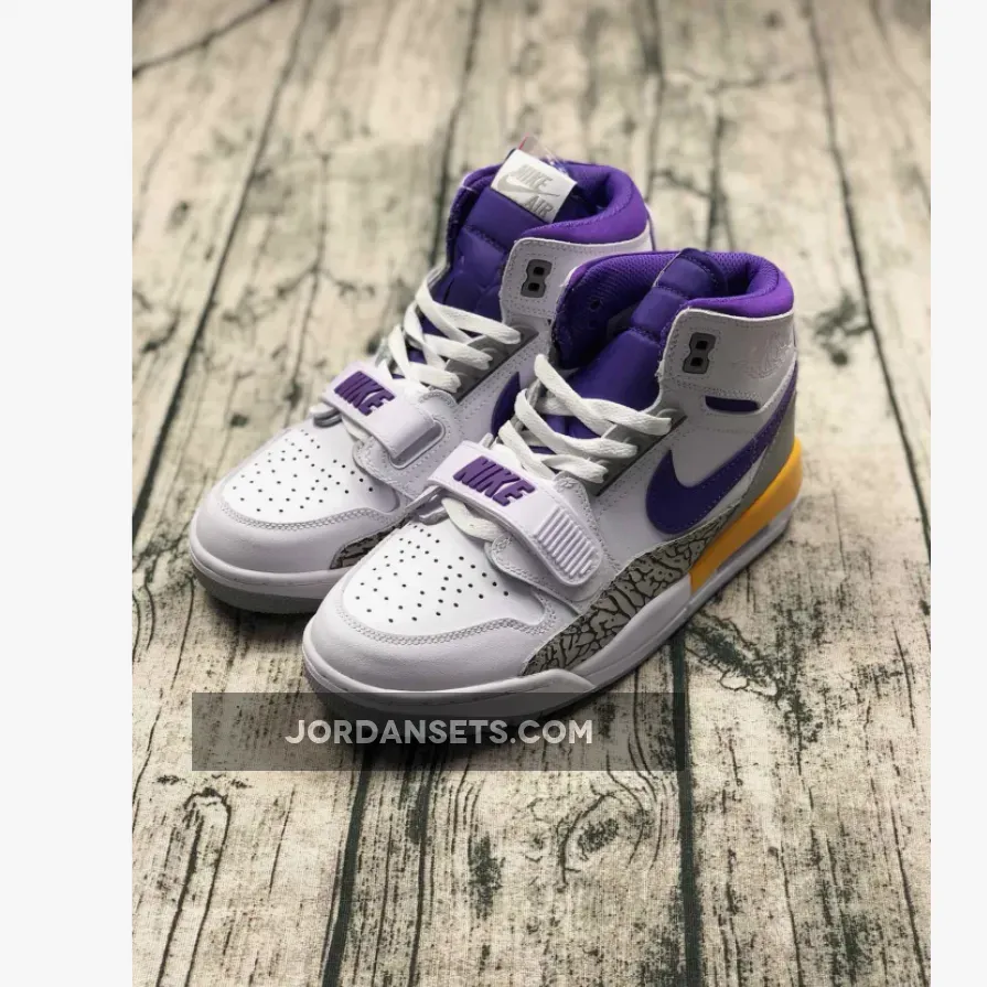 Jordan Legacy 312 Lakers - Jordan Legacy 312 'Lakers' White/Field Purple-Amarillo AV3922-157