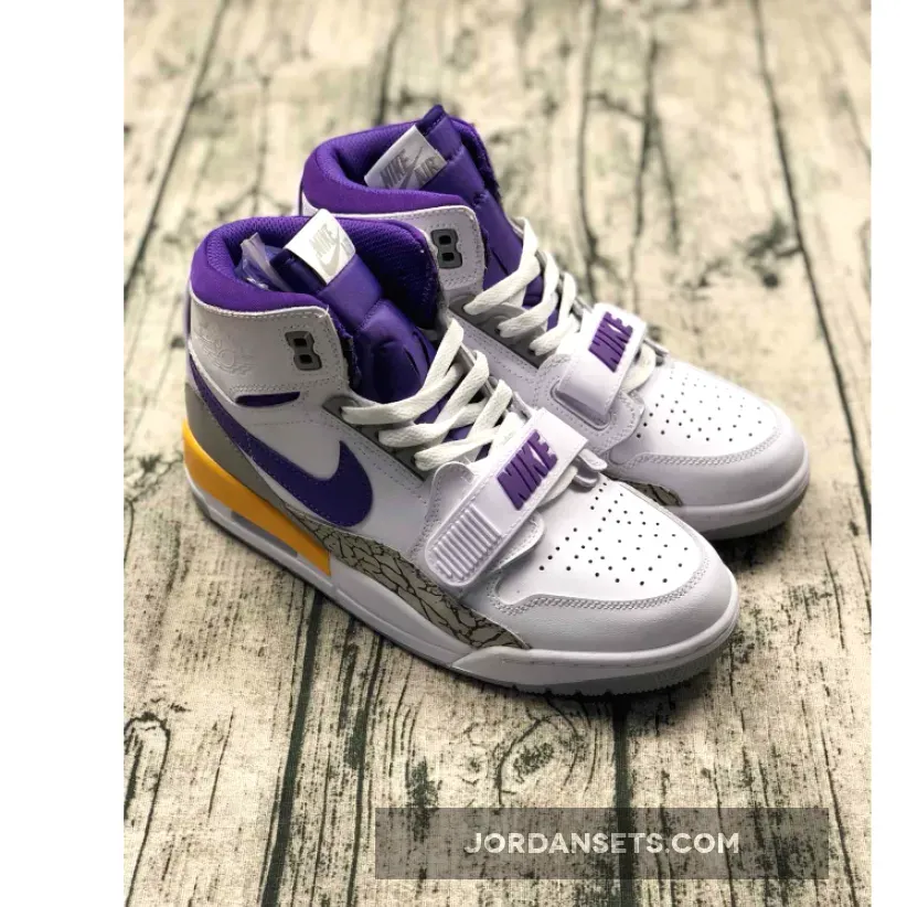 Jordan Legacy 312 Lakers - Jordan Legacy 312 'Lakers' White/Field Purple-Amarillo AV3922-157