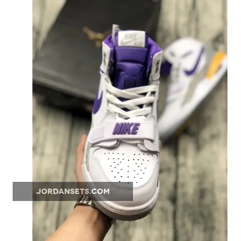 Jordan Legacy 312 Lakers - Jordan Legacy 312 'Lakers' White/Field Purple-Amarillo AV3922-157
