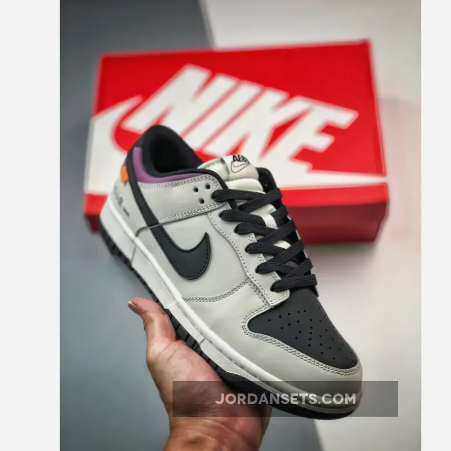 no-brainer* x Nike Dunk Low 'AE86' Grey Black Purple - ae86 nike dunks