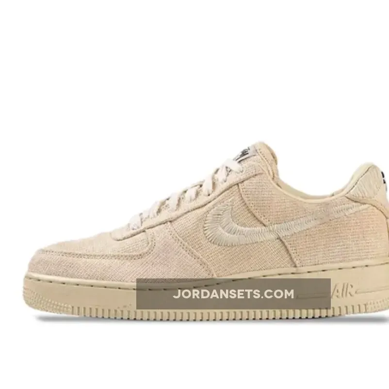 Nike Stussy X Air Force 1 Low 'Fossil' Stone/Sail/Off White / nike air force stussy