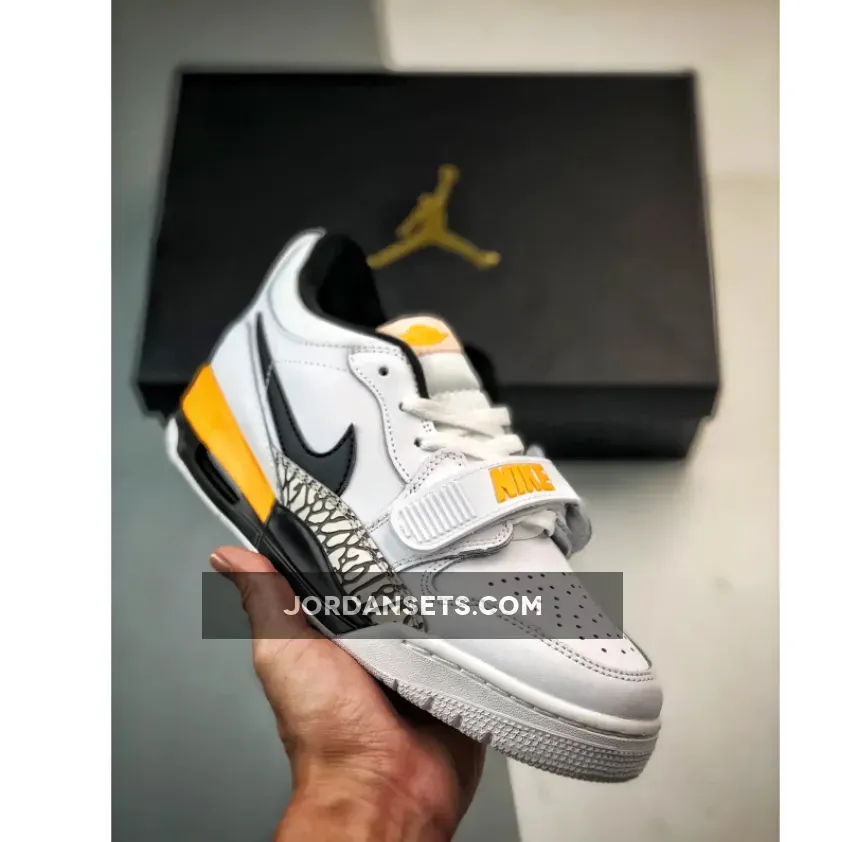 Jordan Legacy 312 Low 'Rare Air' White/Black/Yellow Restock