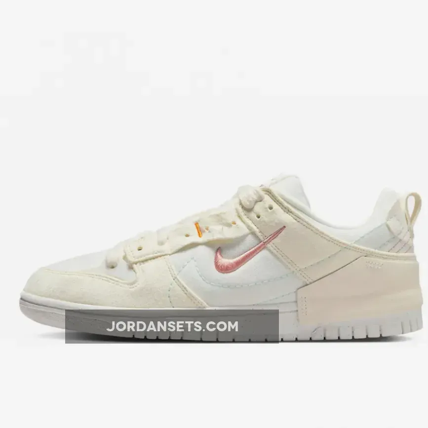 Nike Dunk Low Disrupt 2 Pale Ivory/Light Madder Root-Sail-Venice - wmns nike dunk low disrupt 2 pale ivory black