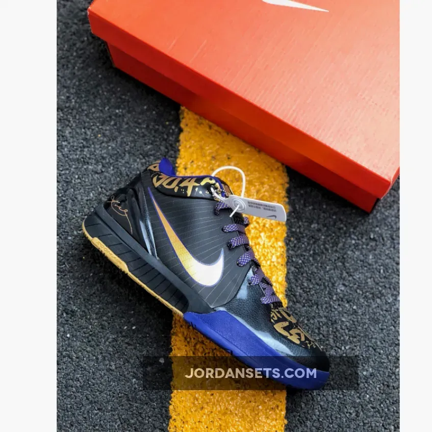 Kobe 4 Pop / Nike Zoom Kobe 4 (Pop) "Finals" Black/Metallic Gold-Concord