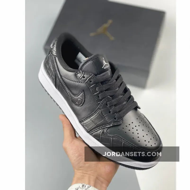 Air Jordan 1 Low Golf 'Croc' Black/Iron Grey/White DD9315-003 / air jordan low 1 golf